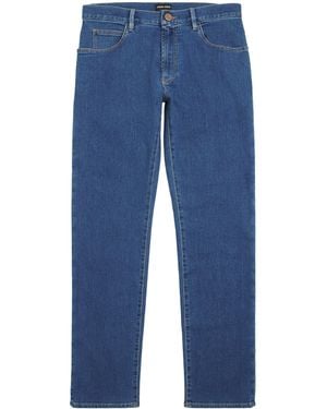 Giorgio Armani Stretch-Cotton Straight Jeans - Blue