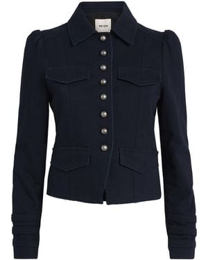 ME+EM Organic Twill Cropped Jacket - Blue