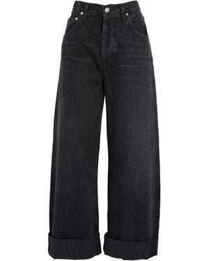 Citizens of Humanity Ayla Mid-Rise Wide-Leg Jeans - Blue