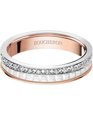 Boucheron Rose, And Diamond Quatre Edition Wedding Band - White