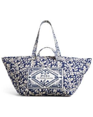 Polo Ralph Lauren Cotton Quilted Tote Bag - Blue