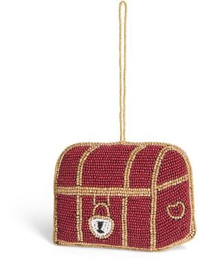 Harrods Beaded Chest Tree Decoration - Red