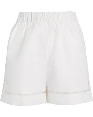 Maje Embroidered Shorts - White