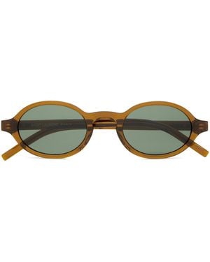 Saint Laurent Acetate Sl M161 Oval Sunglasses - Green