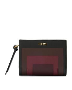 Loewe X Albers Leather Compact Wallet - Purple