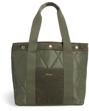 Barbour Quilted Healy Tote Bag - Green