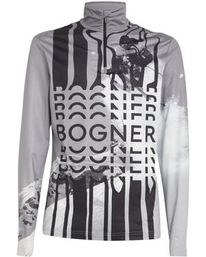 Bogner Logo Quarter-Zip Baselayer - White