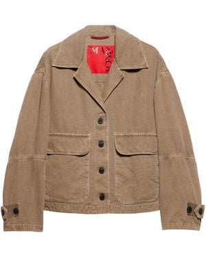 MAX&Co. Denim Twin-Pocket Jacket - Brown