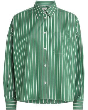 Weekend by Maxmara Cotton Stripe Shirt - Green