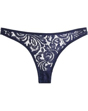 Coco De Mer Lace Tamara Brazilian Briefs - Blue