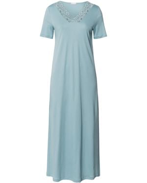 Hanro Cotton Lace-Trim Moments Nightdress - Blue