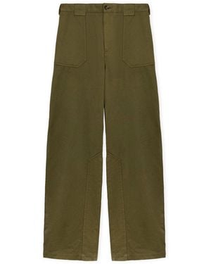 Loewe X Paula's Ibiza Cotton Straight Trousers - Green