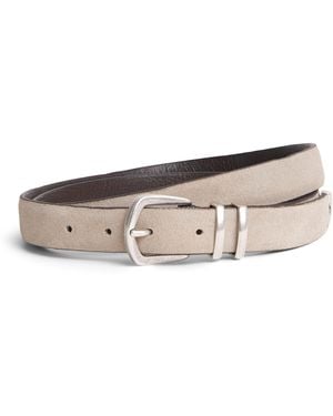 Eleventy Suede Belt - Natural