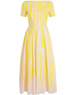 ROKSANDA Cotton Stripe Vaela Midi Dress - Yellow
