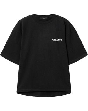 AllSaints Organic Cotton Halis Amelie T-Shirt - Black
