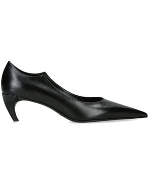 KHAITE Leather Valerie Court Shoes 55 - Black