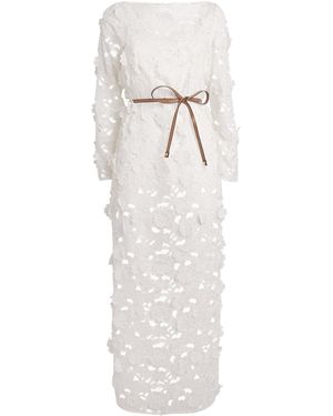 Zimmermann Crochet Patience Maxi Dress - White