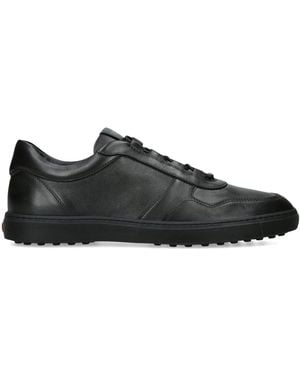Tod's Leather Elastic Cassetta Sneakers - Black