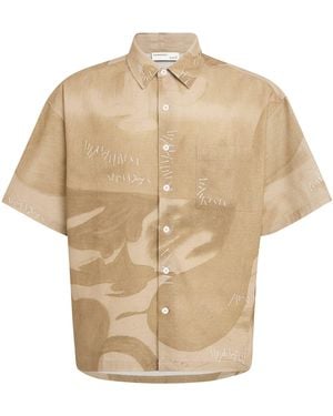 DOMREBEL Exposed Stitching Shirt - Natural