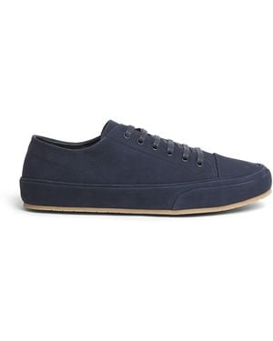 Brioni Nubuck Leather Stitch'N Turn Trainers - Blue