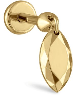 Maria Tash Faceted Marquise Threaded Charm Single Earring - Metallic