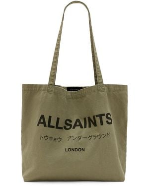 AllSaints Cotton Underground Tote Bag - Green