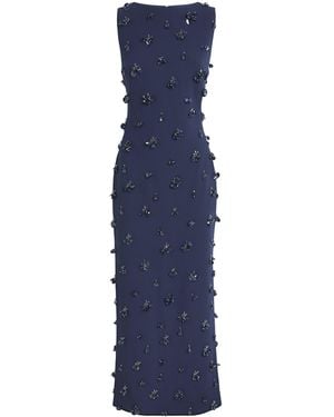 Jonathan Simkhai Embellished Organza Claudia Maxi Dress - Blue