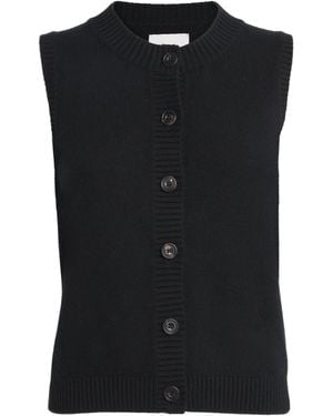 Harrods Cashmere-Cotton Jumper Vest - Black