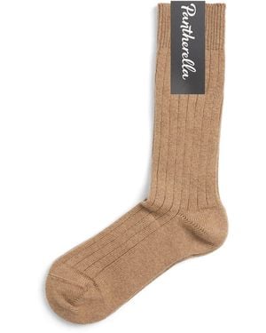 Pantherella Cashmere-Blend Waddington Socks - White