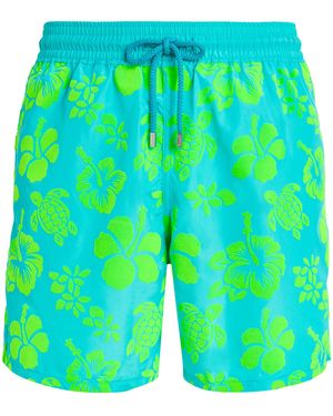 Vilebrequin Turtle Print Mahina Swim Shorts - Green