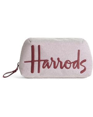 Harrods Small Logo Cosmetics Bag - Pink