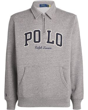 Polo Ralph Lauren Cotton-Blend Varsity Sweatshirt - Grey