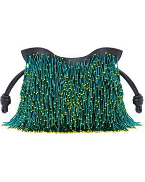 Loewe Mini Mimosa Flamenco Clutch Bag - Green