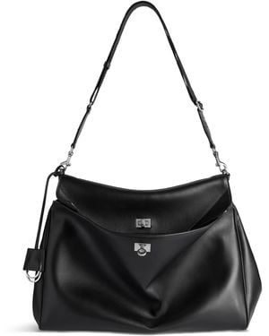 Balenciaga Calfskin Rodeo Messenger Bag - Black