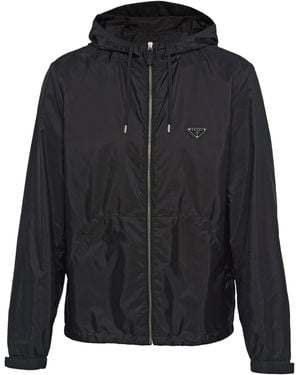 Prada Re-Nylon Hooded Jacket - Black