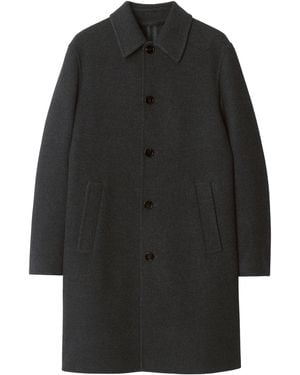 Burberry Wool Mid-Length Car Coat - Black