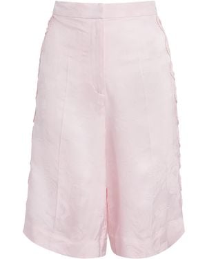 Sandro Floral Jacquard Bermuda Shorts - Pink