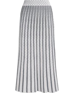 Valentino Knitted Midi Skirt - Gray