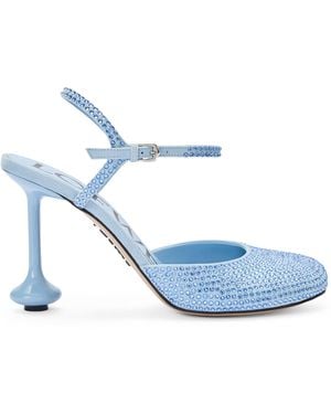 Loewe Embellished Ankle-Strap Toy Pumps 90 - Blue