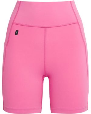 On Shoes Training Tight 6" Shorts - Pink