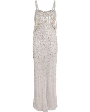 Jenny Packham Embellished Iris Gown - White