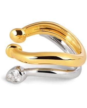 L'Atelier Nawbar And Diamond Lot N*93 Boa Double Ear Cuff - Metallic