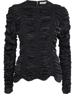 KHAITE Silk Charmeuse Rory Blouse - Black