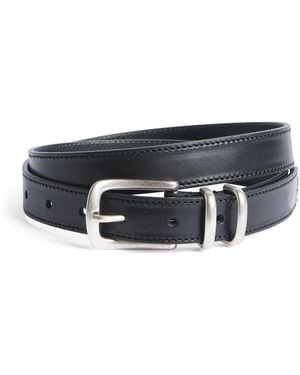 MOLEBO Leather Double-Loop Western Belt - Black