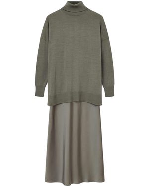 AllSaints Juno 2-In-1 Midi Dress - Grey