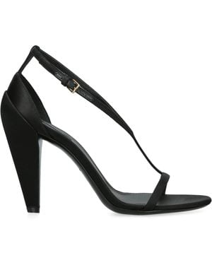 Givenchy Leather Naked Heeled Sandals 95 - Black
