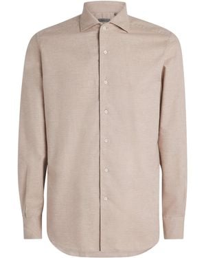 Corneliani Cotton-Cashmere Shirt - Natural