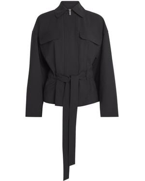 Theory Stretch-Wool Field Jacket - Black