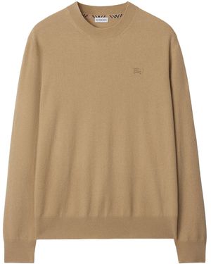 Burberry Cashmere Blend Jumper - Natural