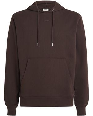 Sandro Cotton Rubberised Logo Hoodie - Brown